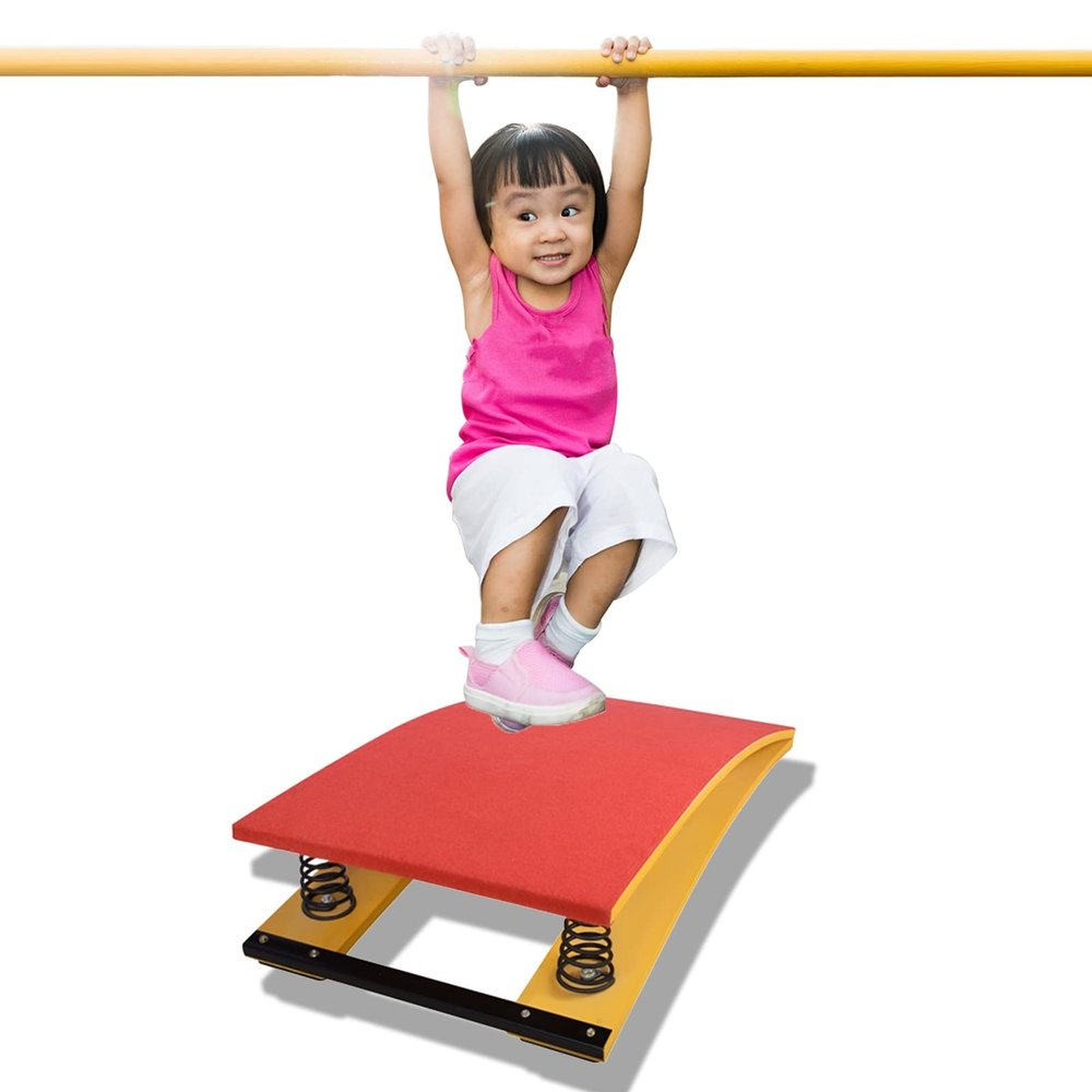 Gymnastics Springboard Beginner Gymnastics Springboard for Child Young Kids No Deformation Vault Equipment Thickened 2 Springs Inside Spring Board SportRed
