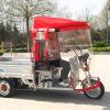 CHZDPP Electric Tricycle Protective Cover for Outside Riding & Storage Waterproof, Sanbengzi Rainproof Canopy with Reflective Strips, Easy Entry and Exit Tricycle Cover(Red,33.5inch/85cm Wide) view 2