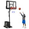 Goplus Portable Basketball Hoop Outdoor, 10FT Basketball Goal w/ 44'' Shatterproof Backboard, Easy Adjust Height, Fillable Base, Free Weight Bag for Teens Adults Driveway Backyard (7.9-10FT, 6-Level) view 1