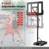 Goplus Portable Basketball Hoop Outdoor, 10FT Basketball Goal w/ 44'' Shatterproof Backboard, Easy Adjust Height, Fillable Base, Free Weight Bag for Teens Adults Driveway Backyard (7.9-10FT, 6-Level) view 2
