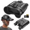 SKIOVEMI Night Vision Goggles - 4K 36MP Digital Infrared Night Vision Binoculars with 2.7'' Large Screen, NVG Visual Distance 350M for Camping, Travel, Surveillance