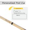 Dinikally Personalized Pool Cue Stick with Tip, Custom Name Engraved Billiard Cue, 2Piece Easy Assembly, Premium Wood Cue for Home & Pool Hall, Gift for Pool Players view 2