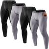 ATTIQOZI 5 or 4 Pack Mens Thermal Compression Fleece Lined Pants Athletic Leggings Baselayer Cold Weather Workout Sports Running Tights Bl/Gr/Bl/Gr S view 1