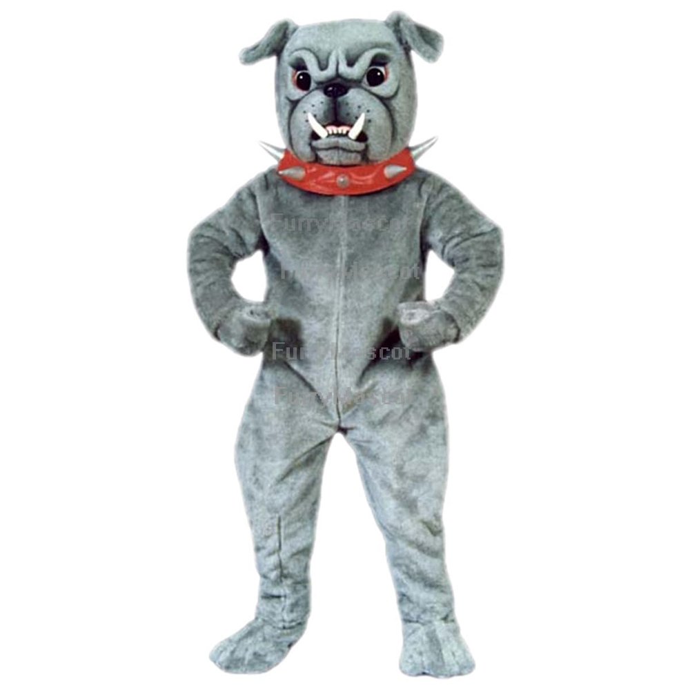 Bull Dog With Collar Mascot - Sales Suit Animal Mascot Costume Party Carnival Costumes With Fan Inside the Head