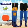 JCWGLY Men and Women Hip Waders Boots with Pockets PVC Lightweight Waterproof Hip Boots Wading Boots for Fishing and Hunting(7) view 2