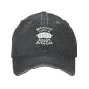 TANGZHONGK Nobody Likes A Soggy Bottom Hat for Mens Womens Outdoor Sport Washed Cotton Denim Trucker Hats Adjustable Black view 3