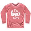 2nd Birthday Outfits for Toddler Girls im Two Cute Shirt Girl 2 Years Old Second Birthday (Mauve - Long Sleeve, 4 Years) view 1