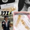 12 Pairs Golden Hoop Earring Set for Women Smooth Surface Trendy Big to Small Chunky Stud Earring Lightweight Twisted Pearl Ear Pack(C) view 2
