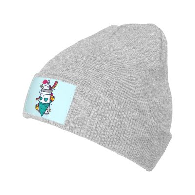 MULIHU Graffiti Spray Paint Cans Beanie Hat for Men Women Winter Warm Knit Hats Ski Hat Skull Cap Gray