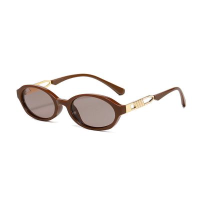 laureles Vintage Oval Sunglasses Women Black Grey Small Frame Round Sun Glasses for Men Punk Shades Travel L18 (C3)