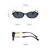 laureles Vintage Oval Sunglasses Women Black Grey Small Frame Round Sun Glasses for Men Punk Shades Travel L18 (C3) view 3