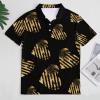 911 Dispatcher Heart Thin Gold Line Women's Polo Shirts Short Sleeve T-Shirt Button Down Golf Shirt Casual Tee Tops 3XL view 3