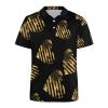 911 Dispatcher Heart Thin Gold Line Women's Polo Shirts Short Sleeve T-Shirt Button Down Golf Shirt Casual Tee Tops 3XL view 4