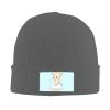 MULIHU Cute Bear Riding A Wooden Horse Beanie Hat for Men Women Winter Warm Knit Hats Ski Hat Skull Cap Deep Heather view 2