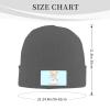 MULIHU Cute Bear Riding A Wooden Horse Beanie Hat for Men Women Winter Warm Knit Hats Ski Hat Skull Cap Deep Heather view 3