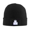 Cute Tribal Hippo Family Beanie Hat for Men Women Winter Warm Knit Hats Ski Hat Skull Cap Black view 2