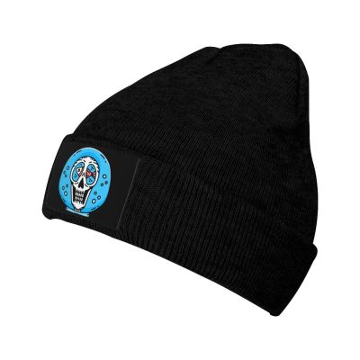MULIHU Skull with Fish Tank Beanie Hat for Men Women Winter Warm Knit Hats Ski Hat Skull Cap Black