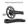 Folding Bike Crankset,110/127/140/150/155/160MM Children's Mountain Bikes Crank Arms Set, 28/30/32/34/36T Hollow Integrated Single Speed Round Narrow Wide Chainring 7-12Speed With BB Black(30T,155mm) view 4