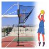 Movable Automatic Basketball Net Rebounder, 180 Rotating Shooting Practice Attachment Return Net - Adjustable Height, for Traditional Pole & Wall Mounted Hoops, Indoor Outdoor view 1
