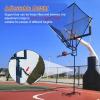 Movable Automatic Basketball Net Rebounder, 180 Rotating Shooting Practice Attachment Return Net - Adjustable Height, for Traditional Pole & Wall Mounted Hoops, Indoor Outdoor view 3