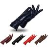 Women's Genuine Leather Gloves Winter Fashion Sheepskin Thickened Arm Warm Leather Gloves view 2