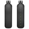 25oz/750ml Motivational Sports Water Bottle, Water Bottle with Drinking Time Marker, Wide Mouth Leakproof Sports Water Bottle, Tritan Material, BPA Free, with Shoulder Strap (black) view 1