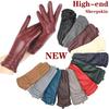 Classic Wrinkled Leather Gloves For Women Genuine Leather Gloves Sheepskin Winter Warm Gloves view 3