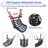 Basketball Return Attachment, Easy Setup Shooting Rebound System with 360 Rotatable Return Chute, for All Ages, Sizes & Ability, Black PP Plastic view 4