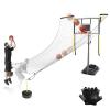 Basketball Rebounder Attachment Automatic, Indoor Outdoor Return Net Training Aid for Basketball Hoop, Basketball Shot Returner System with Rotatable Brackets 4.8m Net view 1