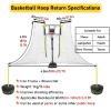 Basketball Rebounder Attachment Automatic, Indoor Outdoor Return Net Training Aid for Basketball Hoop, Basketball Shot Returner System with Rotatable Brackets 4.8m Net view 2