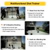 Basketball Rebounder Attachment Automatic, Indoor Outdoor Return Net Training Aid for Basketball Hoop, Basketball Shot Returner System with Rotatable Brackets 4.8m Net view 3