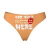 Custom Thongs for Women Customize Your Text Personalized Thong with Photo Personalized Sexy Funny Panties for Women Lover Wife Birthday 2 Sides Design XX-Large Orange view 2