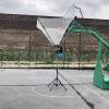 Freestanding Basketball Hoop Metal Ball Return Attachment, 180 Rotating Shot Trainer for Teens Youth Adults, Gym Home Yard Basketball Rebounder Net view 1