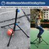 Freestanding Basketball Hoop Metal Ball Return Attachment, 180 Rotating Shot Trainer for Teens Youth Adults, Gym Home Yard Basketball Rebounder Net view 4