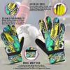 Veltine Sports Soccer Goalie Gloves, Football Goalkeeper Gloves for Kids Boys Children Youth with 4mm Latex Super Grip Palm (Fluroscent Yellow, Size 8 Suitable for Size M-L Adult) view 3