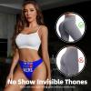 Custom Thongs for Women Customize Your Text/Photo Customized Seamless Thong with Photo Custom Sexy Funny Underwear for Women Lover Mom Anniversaries 2 Sides Design XX-Large Blue view 2