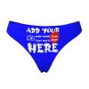 Custom Thongs for Women Customize Your Text/Photo Customized Seamless Thong with Photo Custom Sexy Funny Underwear for Women Lover Mom Anniversaries 2 Sides Design XX-Large Blue view 3