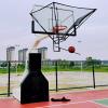 Basketball Rebound Net Return System Foldable, Black Iron Shooting Practice Rebounder Attachment 180 Rotatable, for Kids Youth Adults, with Storage Bag view 2