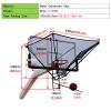 Basketball Rebound Net Return System Foldable, Black Iron Shooting Practice Rebounder Attachment 180 Rotatable, for Kids Youth Adults, with Storage Bag view 3
