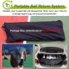 Basketball Rebound Net Return System Foldable, Black Iron Shooting Practice Rebounder Attachment 180 Rotatable, for Kids Youth Adults, with Storage Bag view 4