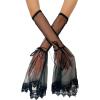 Black Long Lace Cuff Sleeves For Women Teens Girl Elegant Detachable Bowknot Decorative Sleeves Halloween Costume Gloves view 1