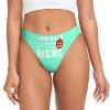 Custom Thongs for Women Add Image And Text Custom Briefs Underwear with Photo Customized Sexy Funny Panties for Women Wife Mother's Day 2 Sides Design XX-Large Green view 1