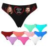 Custom Thongs Thong for Face Put Your Text On It Customized Sexy Funny Panties for Women Personalized Thongs with Hearts Lover Wife Anniversaries 2 Sides Design 3X-Large view 1