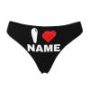 Custom Thongs Thong for Face Put Your Text On It Customized Sexy Funny Panties for Women Personalized Thongs with Hearts Lover Wife Anniversaries 2 Sides Design 3X-Large view 2