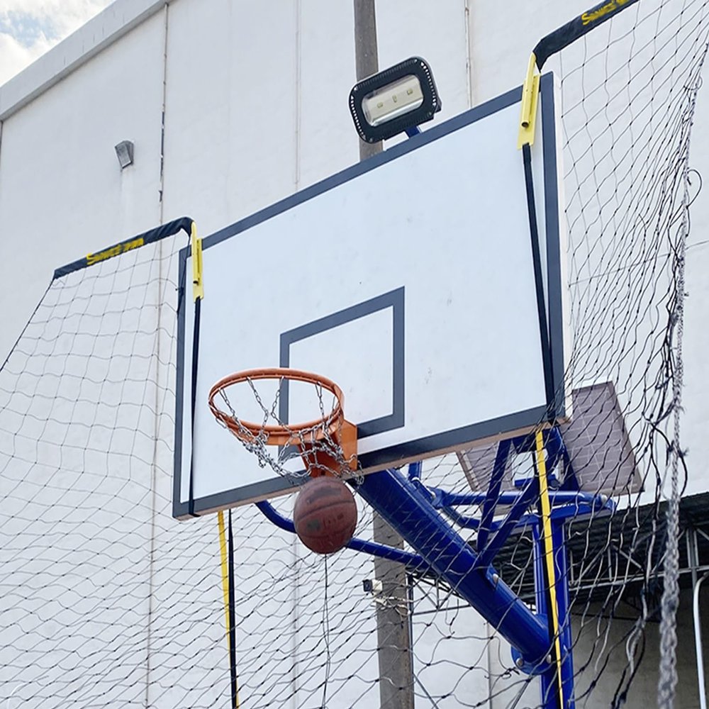 Large Basketball Ball Return with Net, Automatic Shooting Practice Aid for 3-Pointers/Jump Shots Practice, Traditional Pole & Wall Mounted Hoops Rebounder