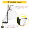 Yard Basketball Rebounder Net Return System Metal, Basketball Hoop Returner for Home & Outdoor Practice, Park Court Shot Trainer for 3-Pointers/Jump Shots/Free Throws view 3