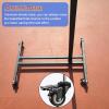 Basketball Hoop Outdoor Return Net, Gymnasium/School/Yard Movable Shooting Training Rebound Catcher on Wheels, Adjustable Height 2.5m to 3.1m, Metal Iron Frame view 3