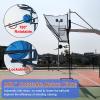 Basketball Hoop Outdoor Return Net, Gymnasium/School/Yard Movable Shooting Training Rebound Catcher on Wheels, Adjustable Height 2.5m to 3.1m, Metal Iron Frame view 4