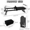 DJXIK Aluminum Pilates Reformer Set, Foldable Pilates Home Fitness Equipment, Pilates Reformer Stretch Training Bed, Equipped with Pilates Sitting Box and Springboard,A view 3