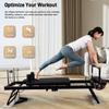 DJXIK Aluminum Pilates Reformer Set, Foldable Pilates Home Fitness Equipment, Pilates Reformer Stretch Training Bed, Equipped with Pilates Sitting Box and Springboard,A view 4